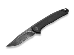 Mini Sandbar Damascus Micarta Black