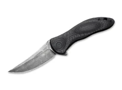 Synergy 3 Damascus G10 CF Black Trailing Point