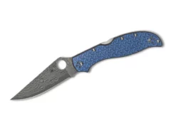 Spyderco Strech 2XL Blue Nishijin Glass Fiber Damascus Sprint Run